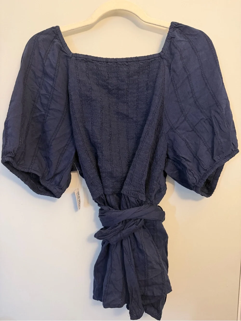 Women's Old Navy Wrap Peasant Puff Sleeve Wrap Blouse